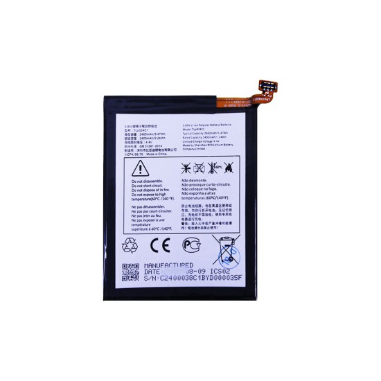 Battery TLP024C1/TLP024C2/TLP024CJ for Alcatel One Touch Shine Lite/OT-5080X/Alcatel A3/Alcatel 5046D/Smart N8 VFD610/Alactel 1V 2019/Alcatel 1X 2019 2460mAh